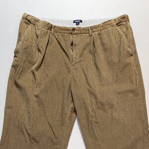 Men’s KING SIZE Corduroy Pants 50x38 BIG Stretchy Wide Leg Tan Used
